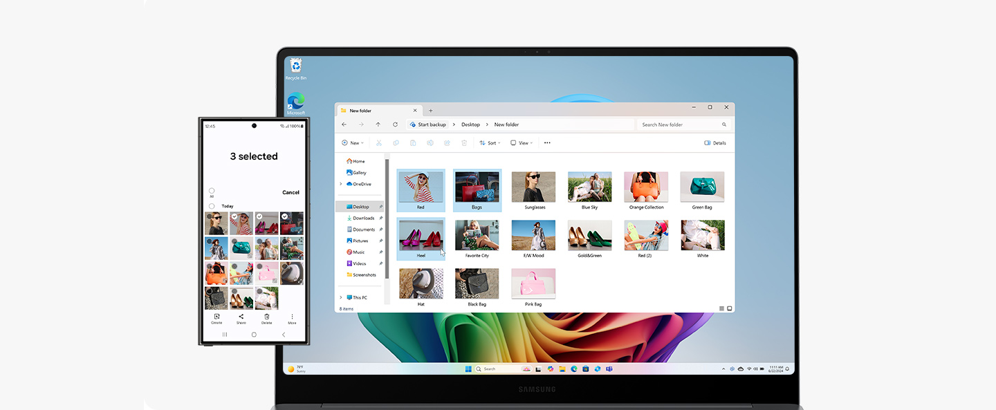 img10-GalaxyBook5Pro Galaxy Book5 sincronizzato con smartphone Galaxy per condivisione file e gestione contenuti
