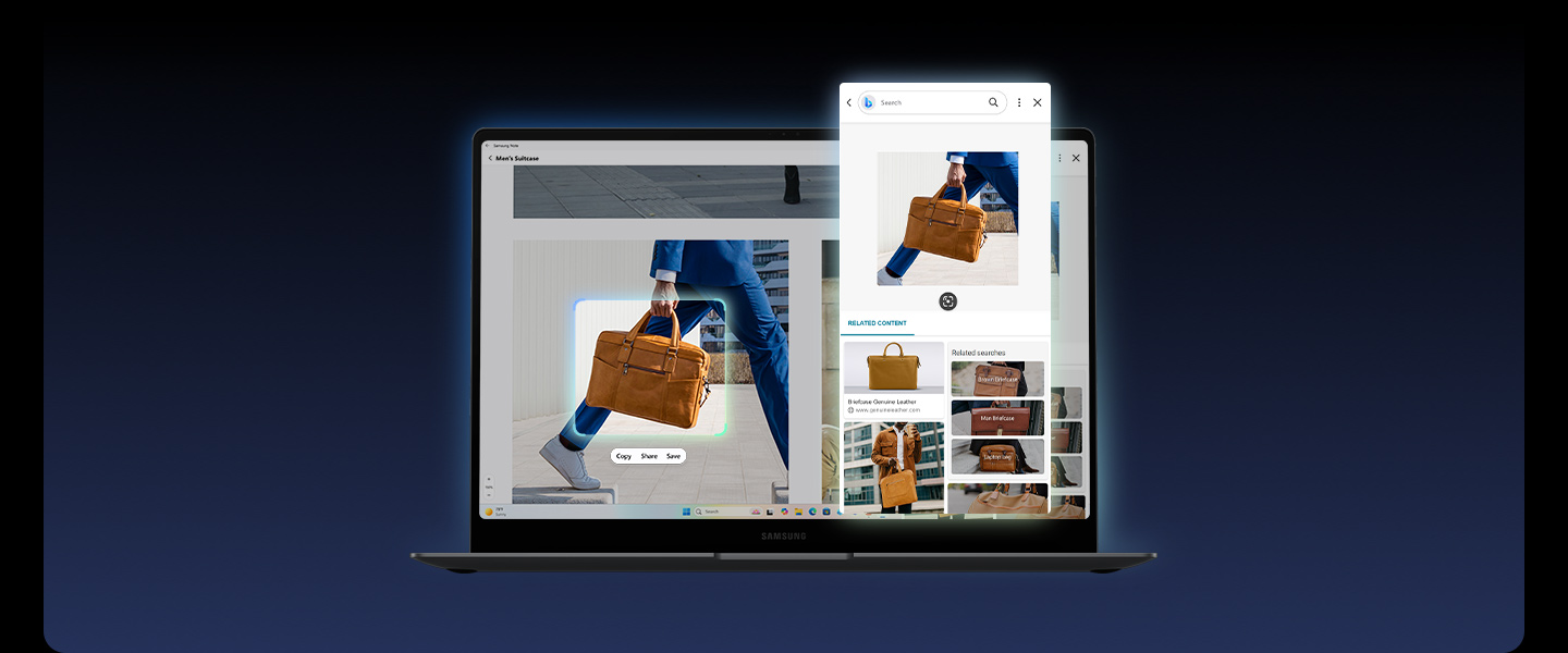 img5-GalaxyBook5Pro Rappresentazione grafica di un chip Galaxy Book5 con AI, GPU, CPU e NPU evidenziati
