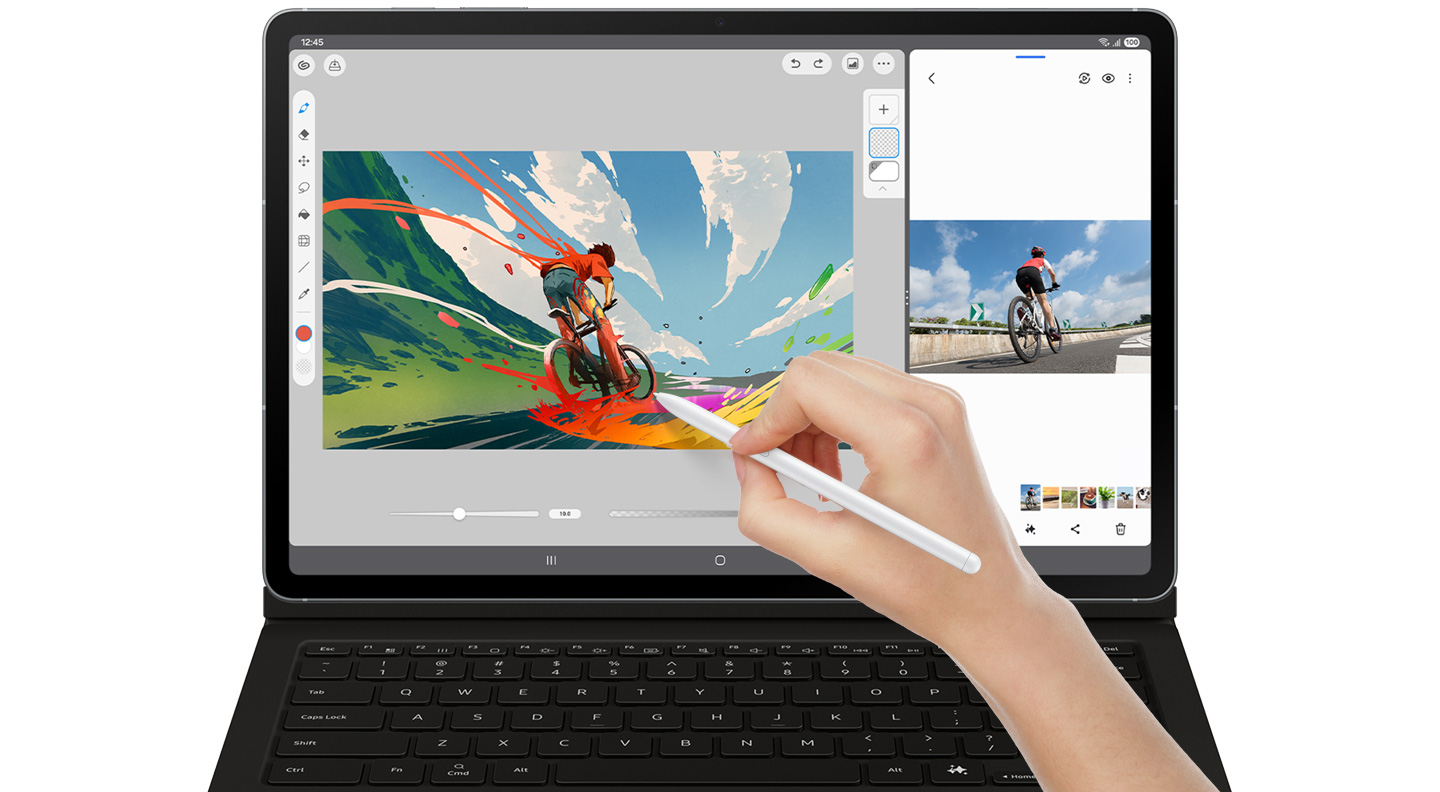 img4-galaxy-tab-s10-fe Samsung Galaxy Tab S10 FE con S Pen usata per disegnare