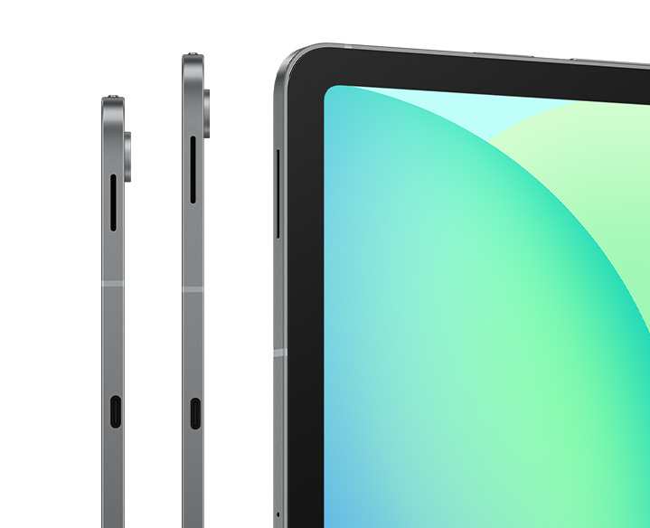 img6-galaxy-tab-s10-fe Vista laterale del Samsung Galaxy Tab S10 FE con spessore di 6.0mm