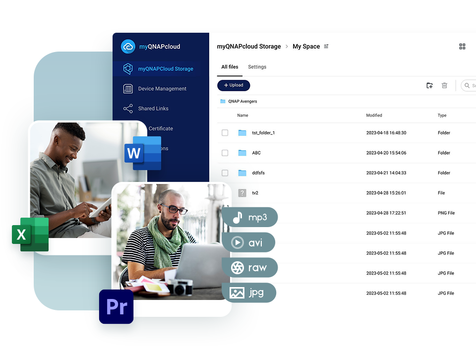 f08-img Esempio di interfaccia di myQNAPcloud