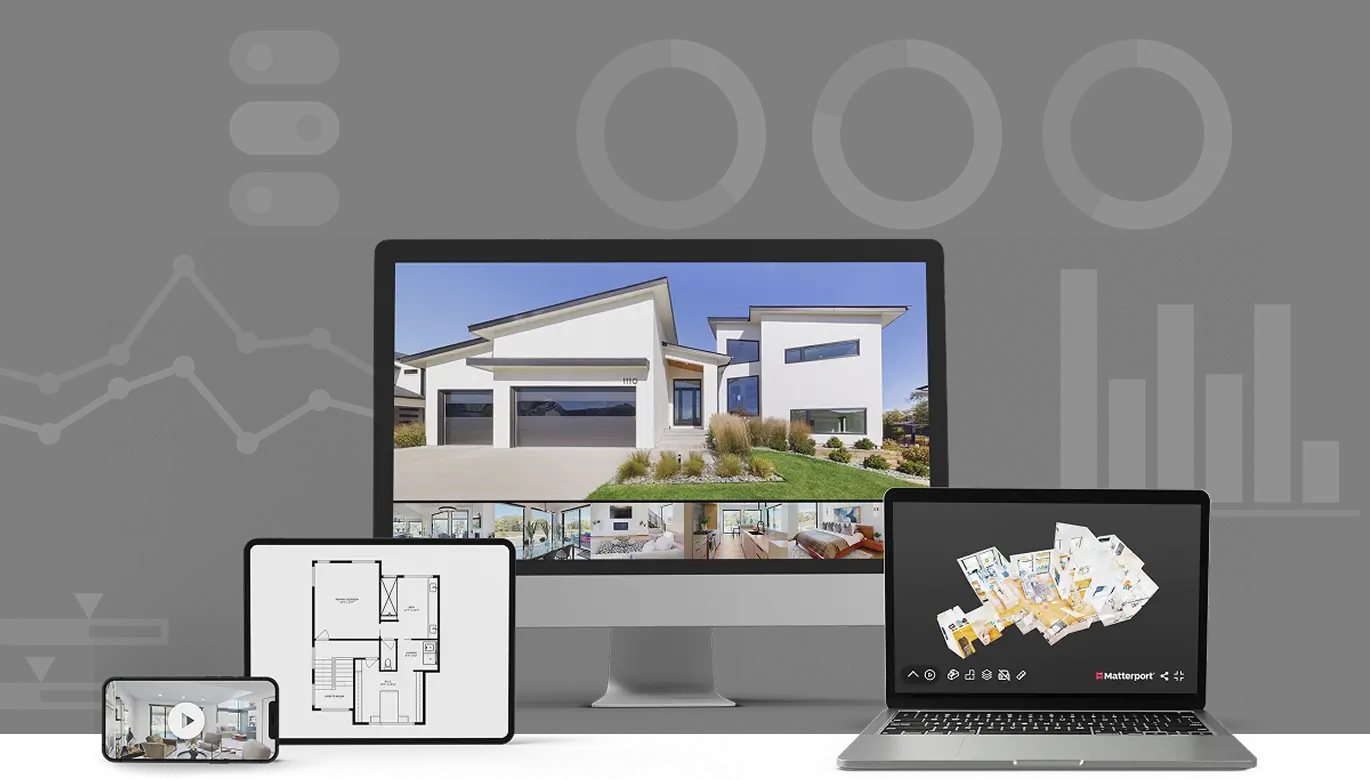 Interfaccia di Matterport Cloud sui vari dispositivi