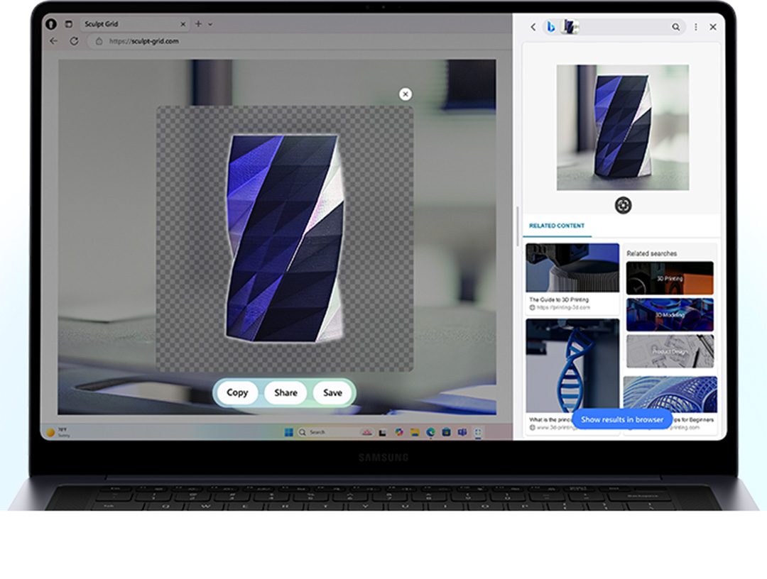 Galaxy Book6 Pro con interfaccia Galaxy AI in uso