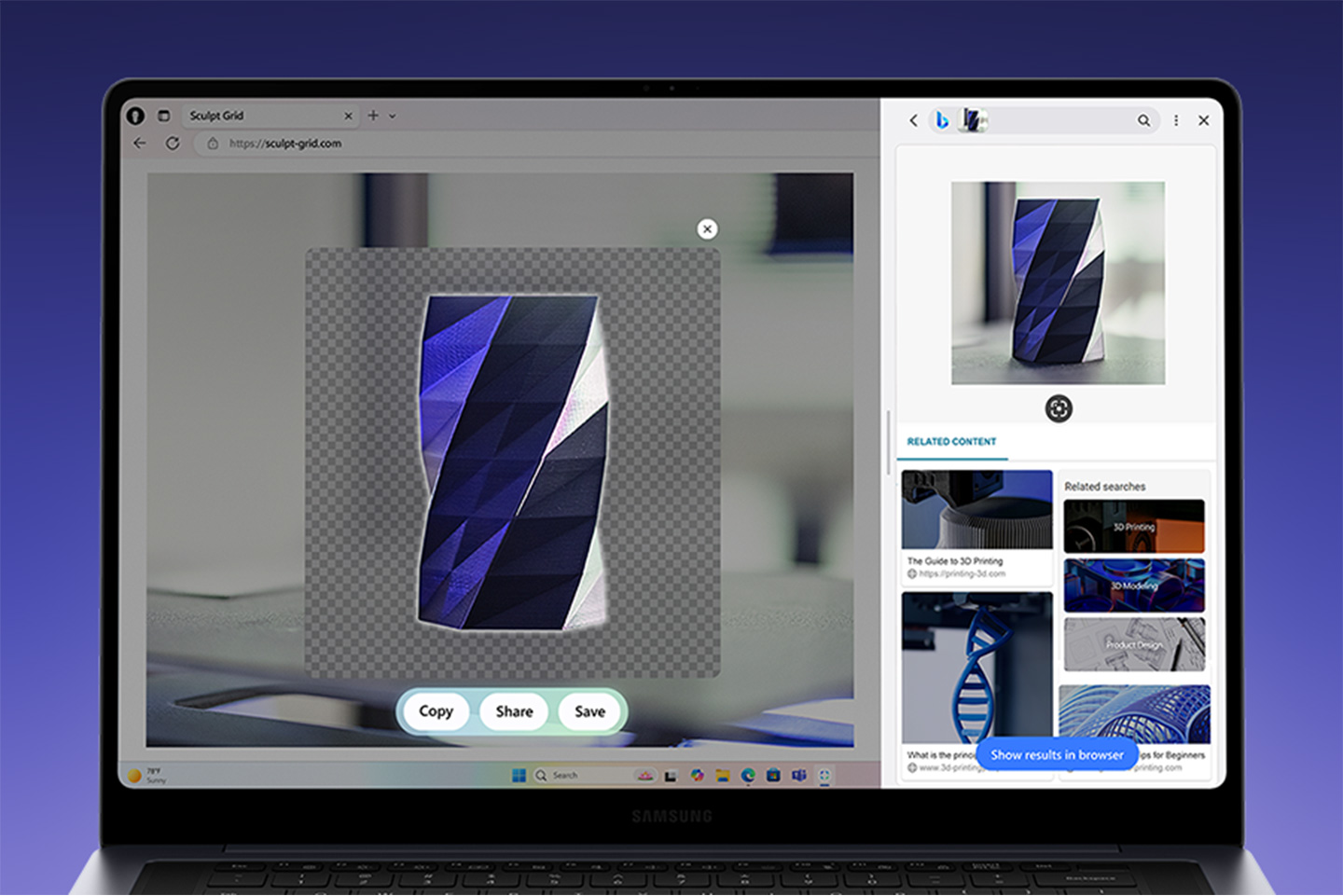 Galaxy Book6 Pro con interfaccia Galaxy AI in uso