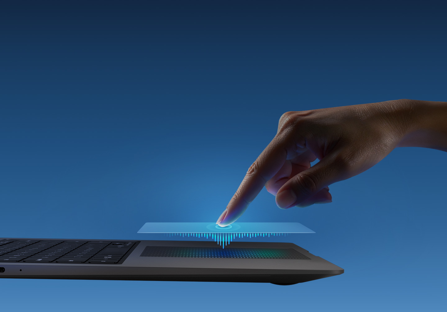 Touchpad preciso del Galaxy Book6 Pro con controllo multitouch