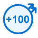 +100